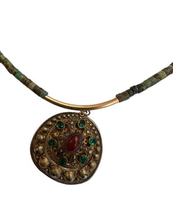 Vintage Turquoise Heishi Necklace