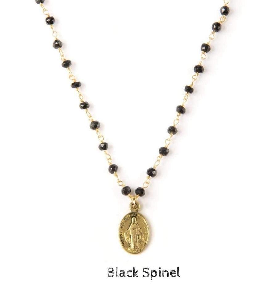 Mini Gold Mary Necklace